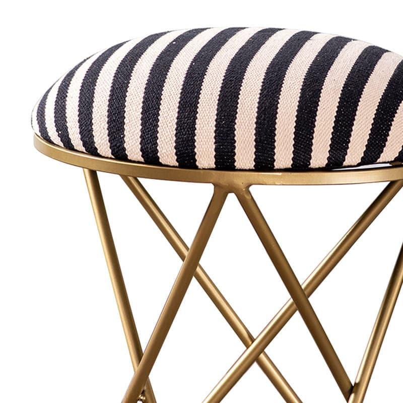 Buy Jada Velvet Stool (Black & White) - Set Of Two Benches & Stools from Vaaree