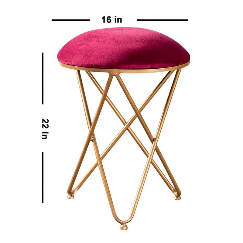 Buy Jada Velvet Stool - Red Benches & Stools from Vaaree