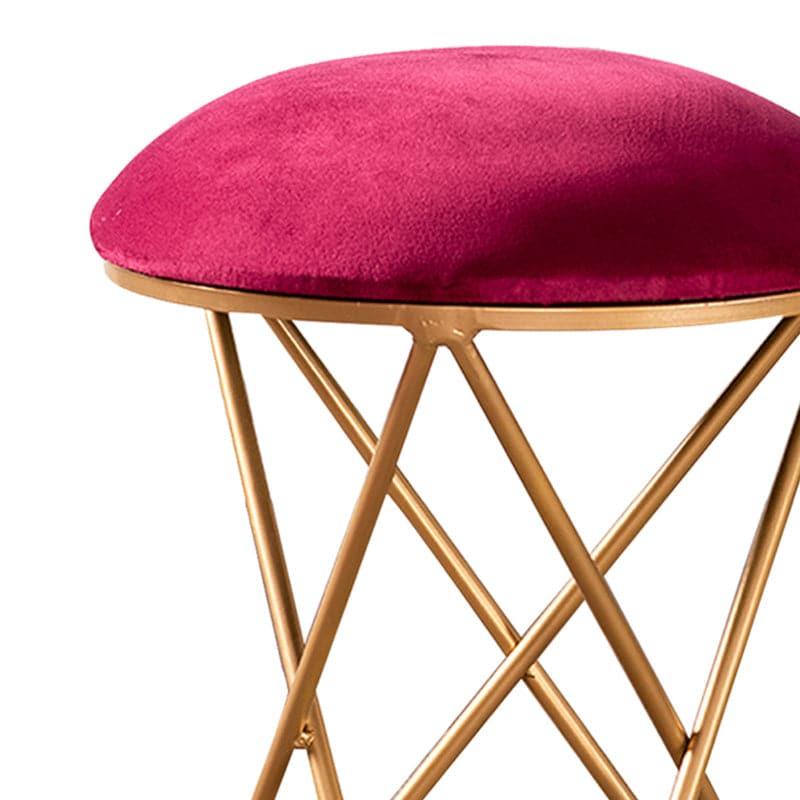 Buy Jada Velvet Stool (Red) - Set Of Two Benches & Stools from Vaaree