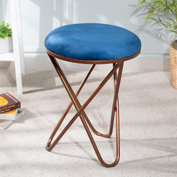 Buy Marina Cross Velvet Stool Benches & Stools from Vaaree