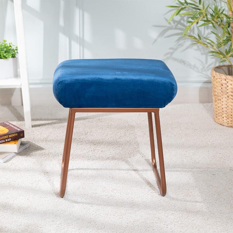 Buy Marina Square Velvet Stool Benches & Stools from Vaaree