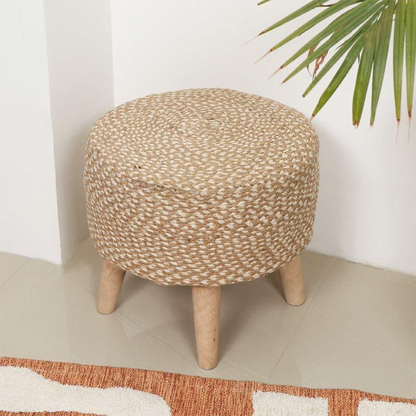 Buy Benches & Stools - Miya Cotton Stool - Beige at Vaaree online