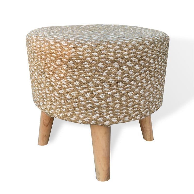 Buy Miya Cotton Stool - Beige Benches & Stools from Vaaree