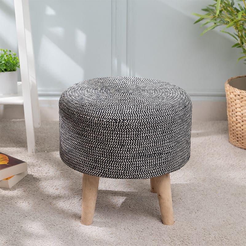 Benches & Stools - Miya Cotton Stool - Black