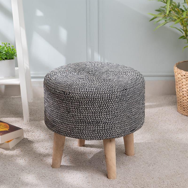 Benches & Stools - Miya Cotton Stool - Black