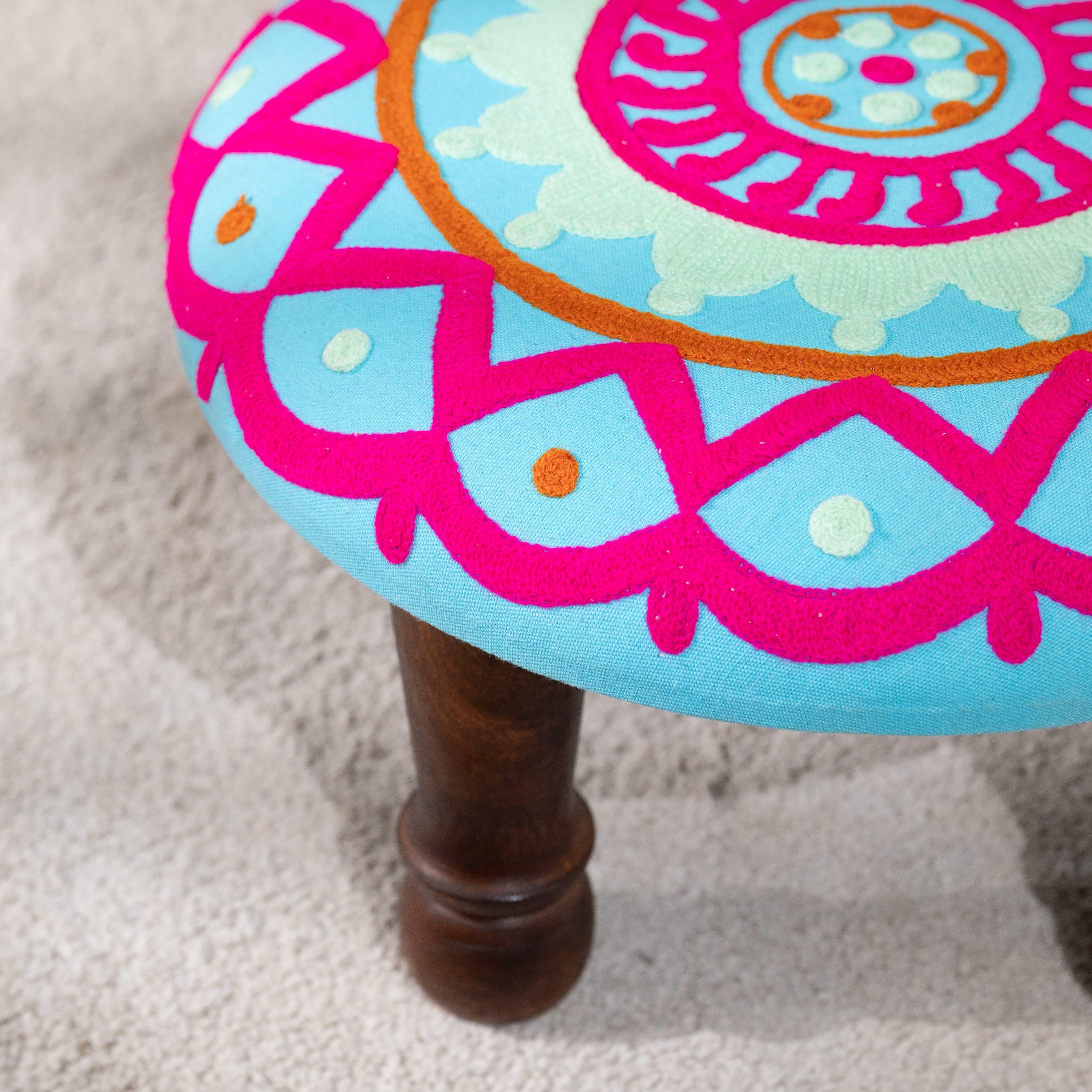 Buy Nara Mandala Cotton Stool Benches & Stools from Vaaree