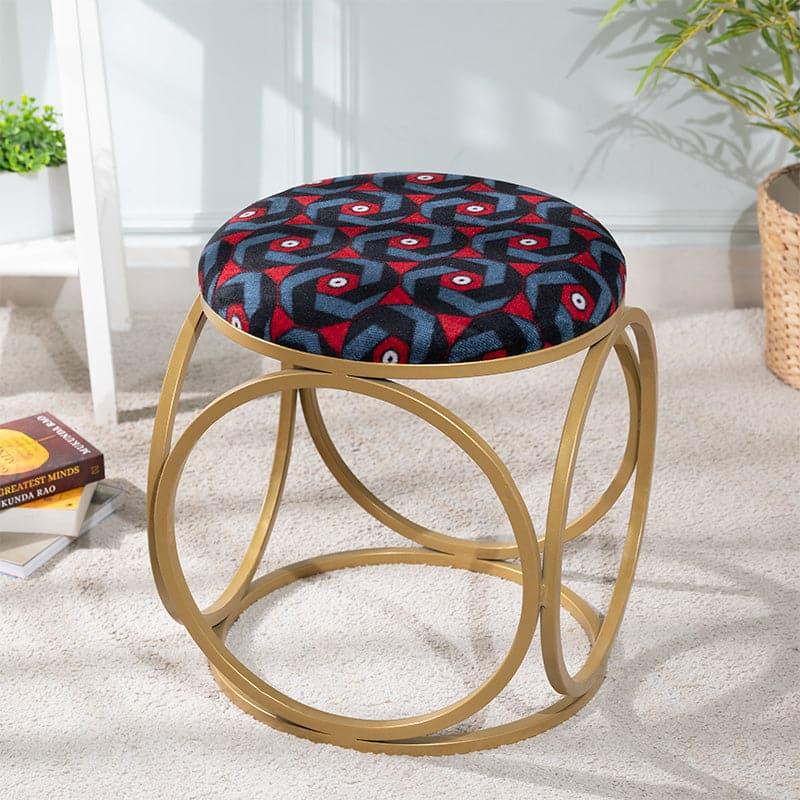 Buy Sanchora Hoop Velvet Stool Benches & Stools from Vaaree