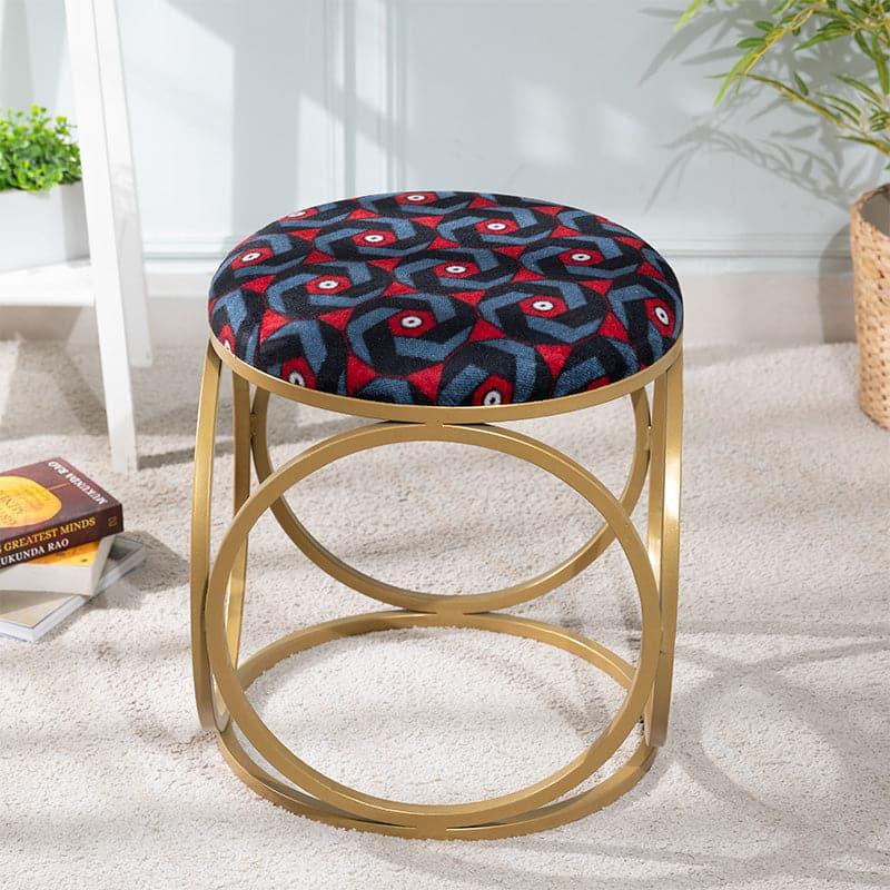 Buy Sanchora Hoop Velvet Stool Benches & Stools from Vaaree