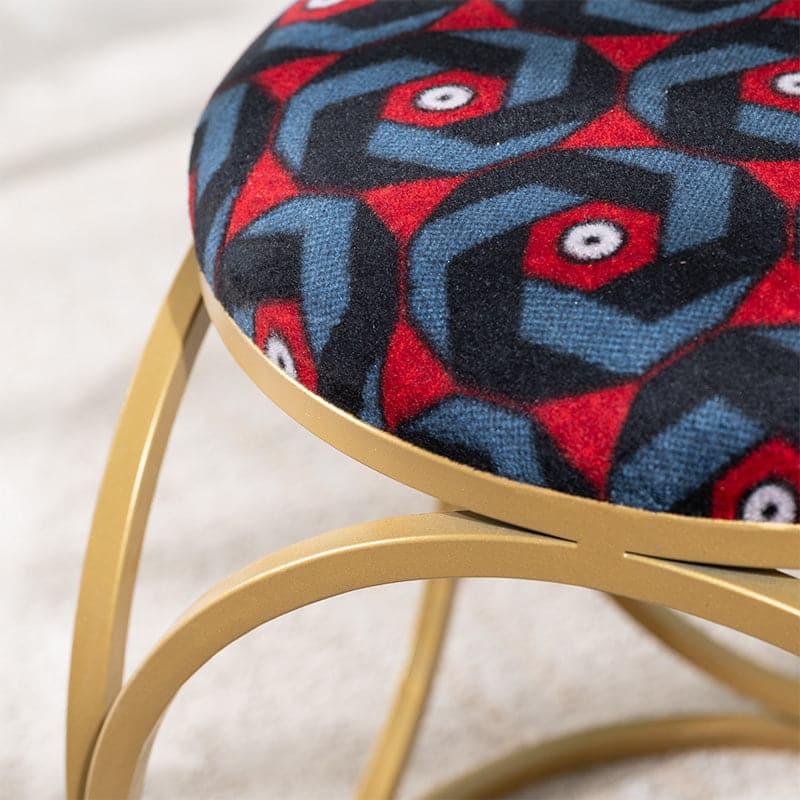 Buy Sanchora Hoop Velvet Stool Benches & Stools from Vaaree