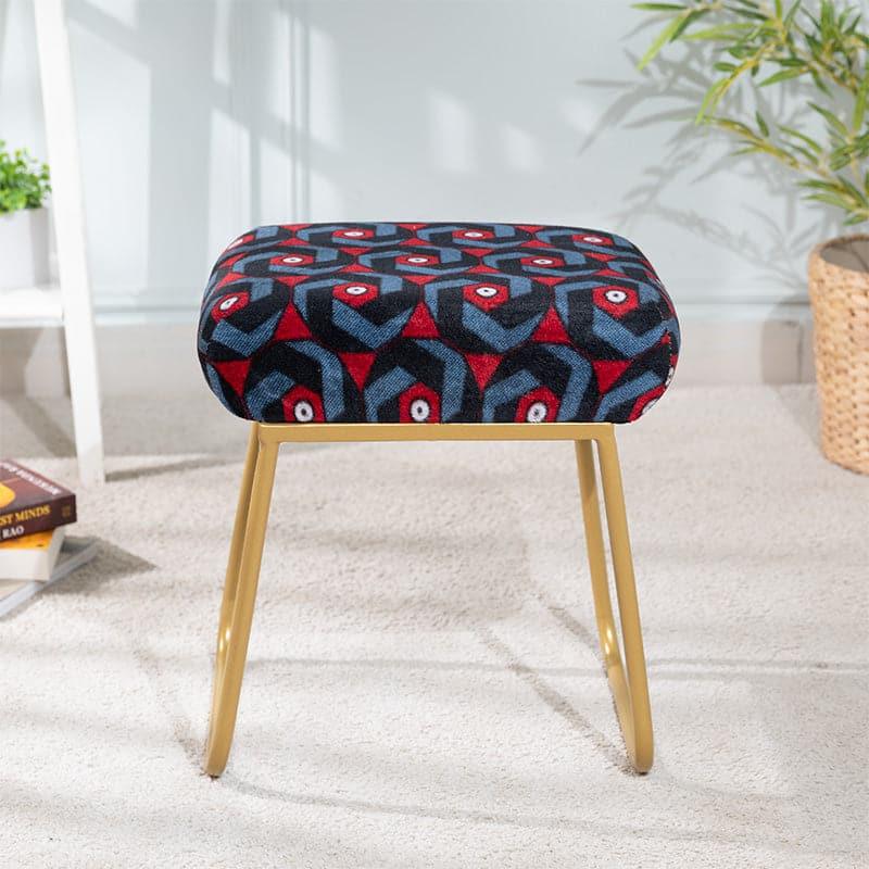 Buy Sanchora Square Velvet Stool Benches & Stools from Vaaree