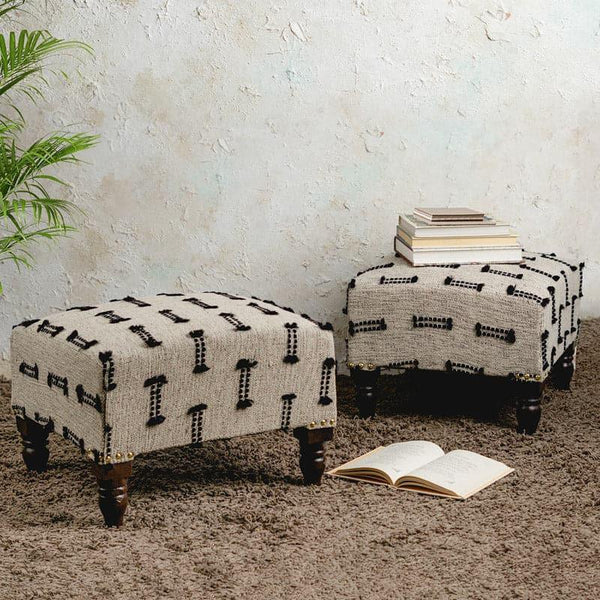 Buy Trudene Wooden Stool - Set Of Two Benches & Stools from Vaaree