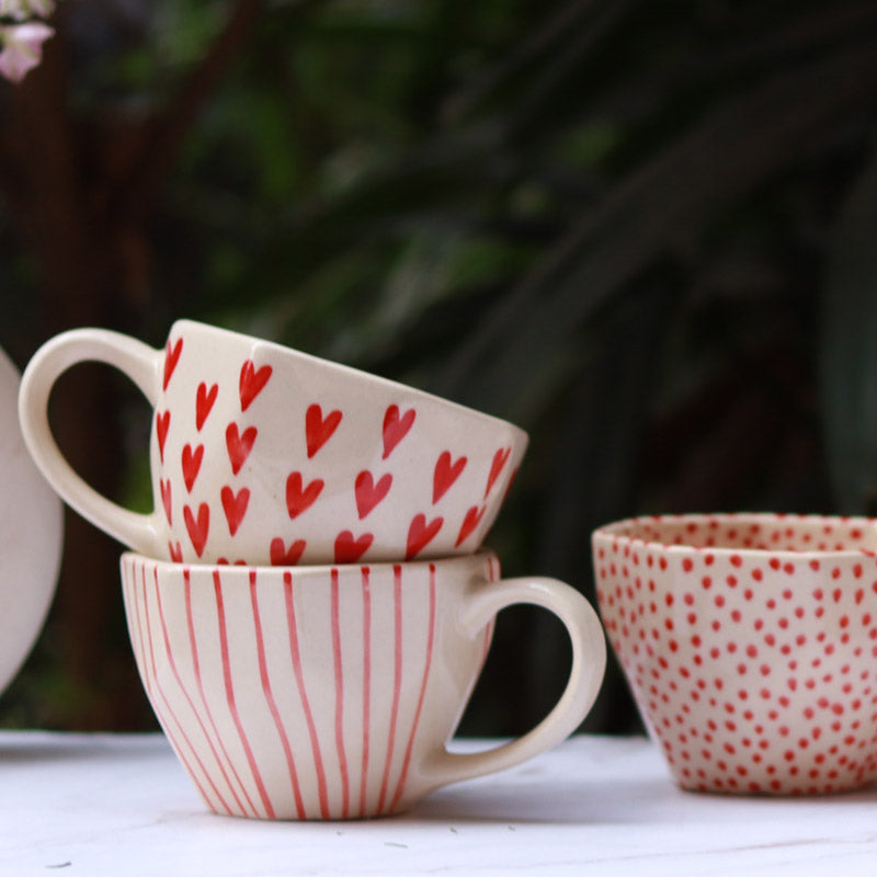 Buy Halepa Ceramic Cup (200 ML) - Set of Six Mug & Tea Cup from Vaaree