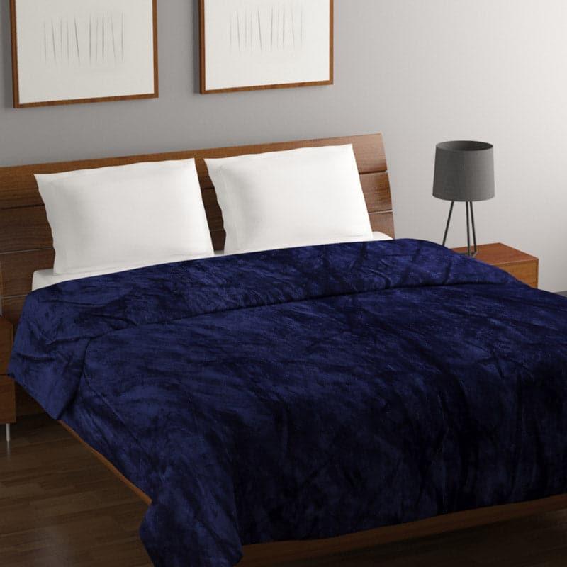 Buy Luxe Hug Blanket - Navy Blue Blankets from Vaaree