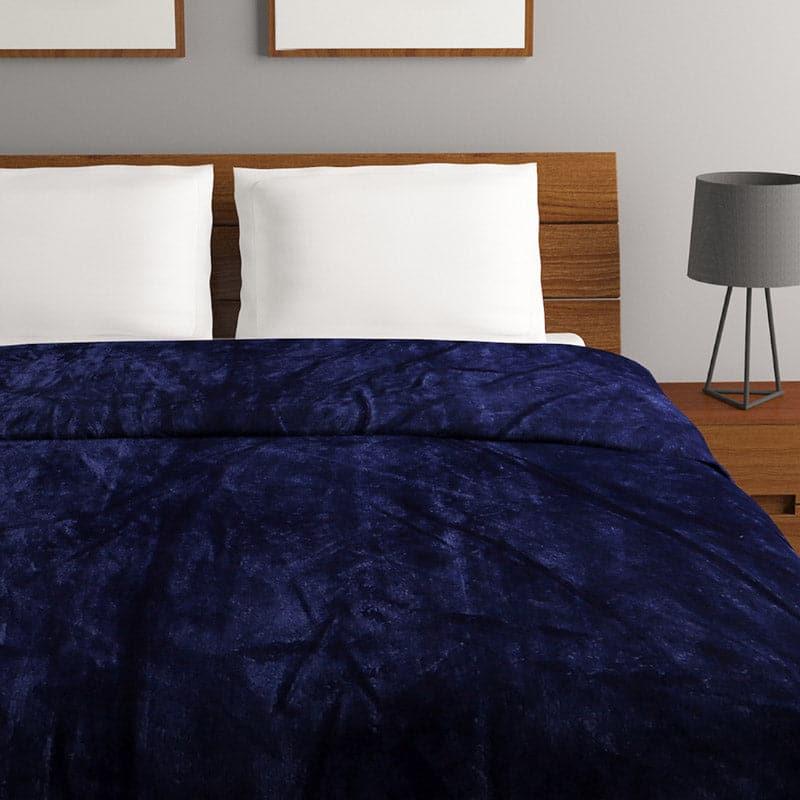 Buy Luxe Hug Blanket - Navy Blue Blankets from Vaaree