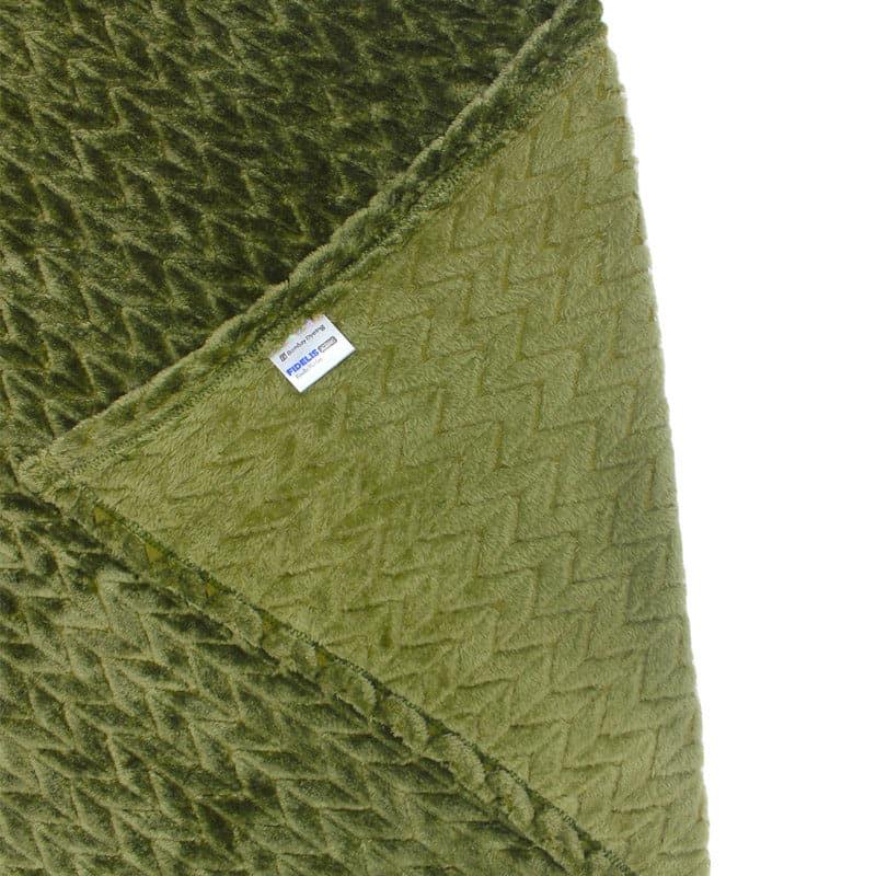 Buy Vadera Solid Blanket - Olive Green Blankets from Vaaree