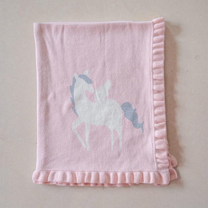 Blankets - Unicorn Knitted Cotton Blanket