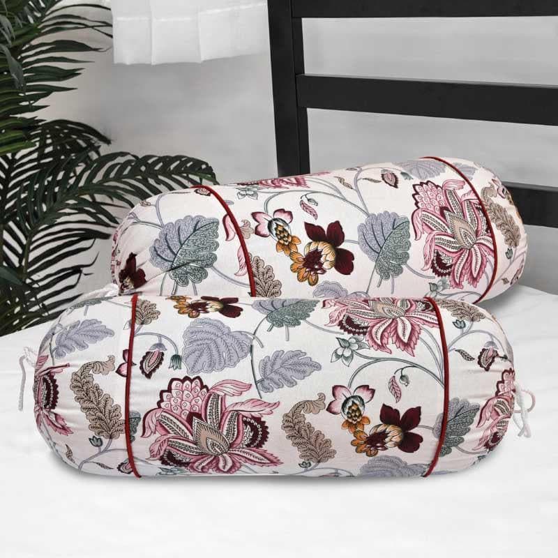 Buy Buttercups Bolster Cover - Set Of Two Bolster Covers from Vaaree