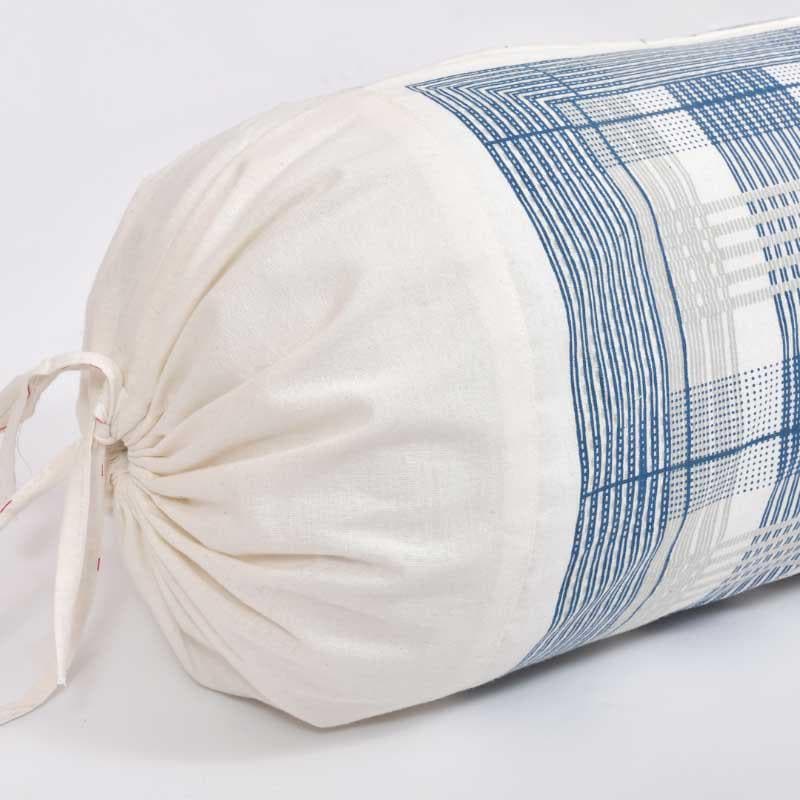 Buy Lipika Stripe Printed Bolster Cover (Blue) - Set Of Two Bolster Covers from Vaaree