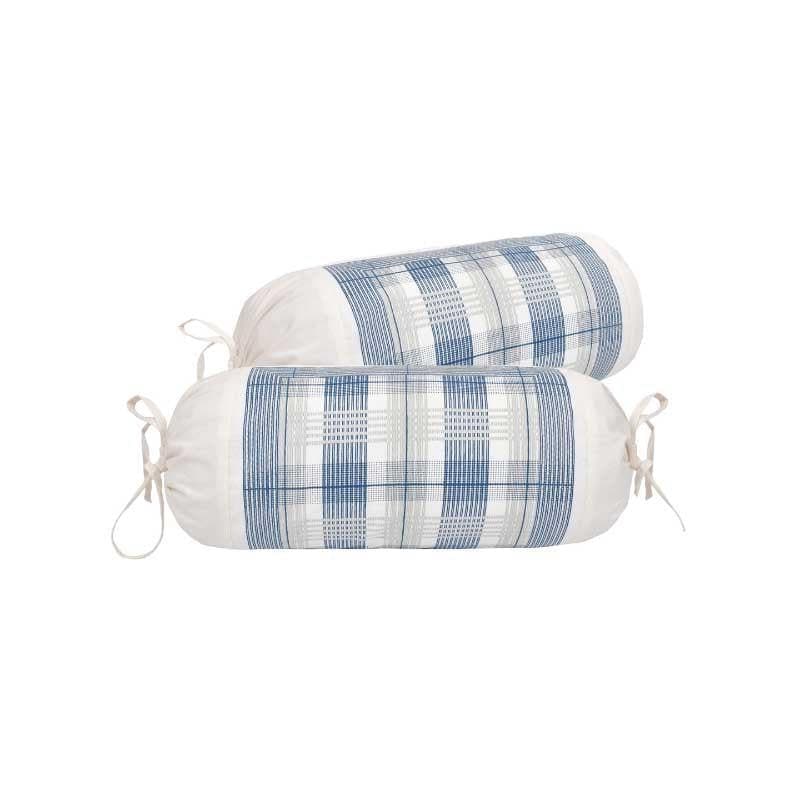 Buy Lipika Stripe Printed Bolster Cover (Blue) - Set Of Two Bolster Covers from Vaaree