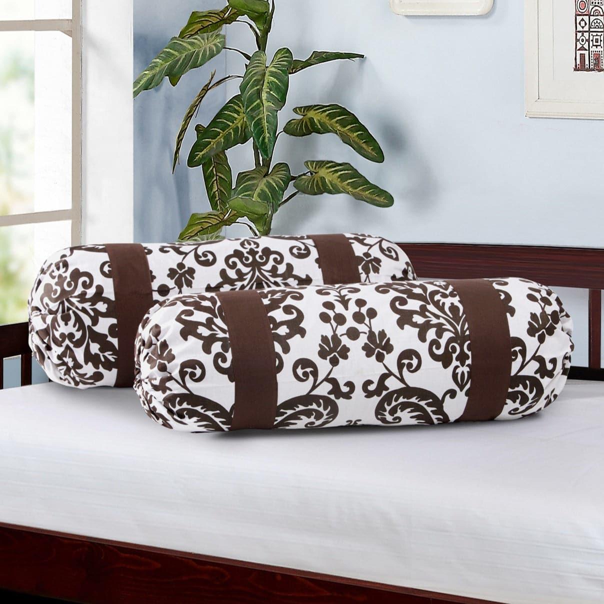 Buy Morro Ethnic Bolster Cover - Set Of Two Bolster Covers from Vaaree