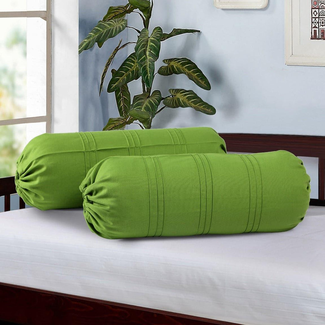 Buy Bolster Covers - Norae Bloster Cover (Green) - Set Of Two at Vaaree online