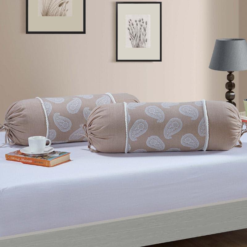 Buy Paisley Pastel Bolster Cover - Set Of Two Bolster Covers from Vaaree