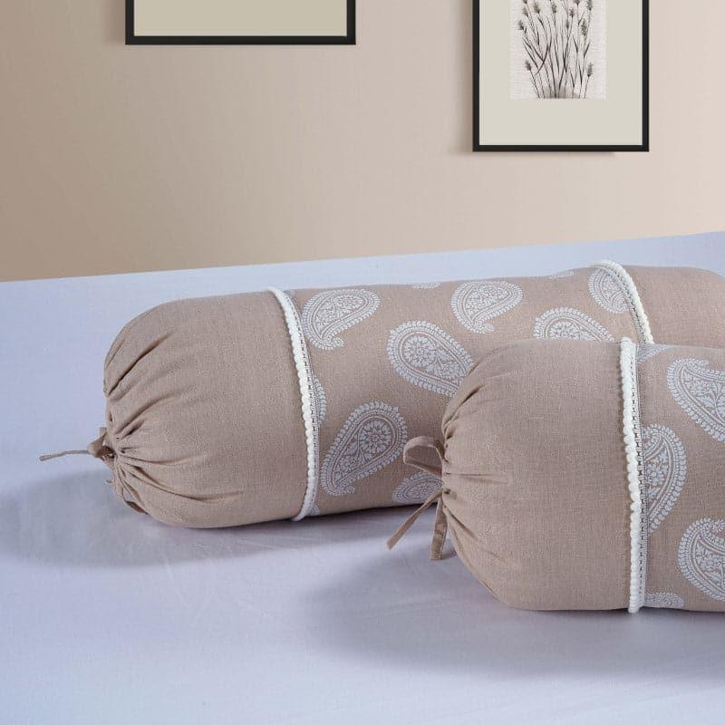 Buy Paisley Pastel Bolster Cover - Set Of Two Bolster Covers from Vaaree