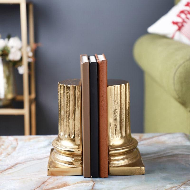 Buy Ancient Pillar Book Ends (Gold) - Set Of Two Book End from Vaaree