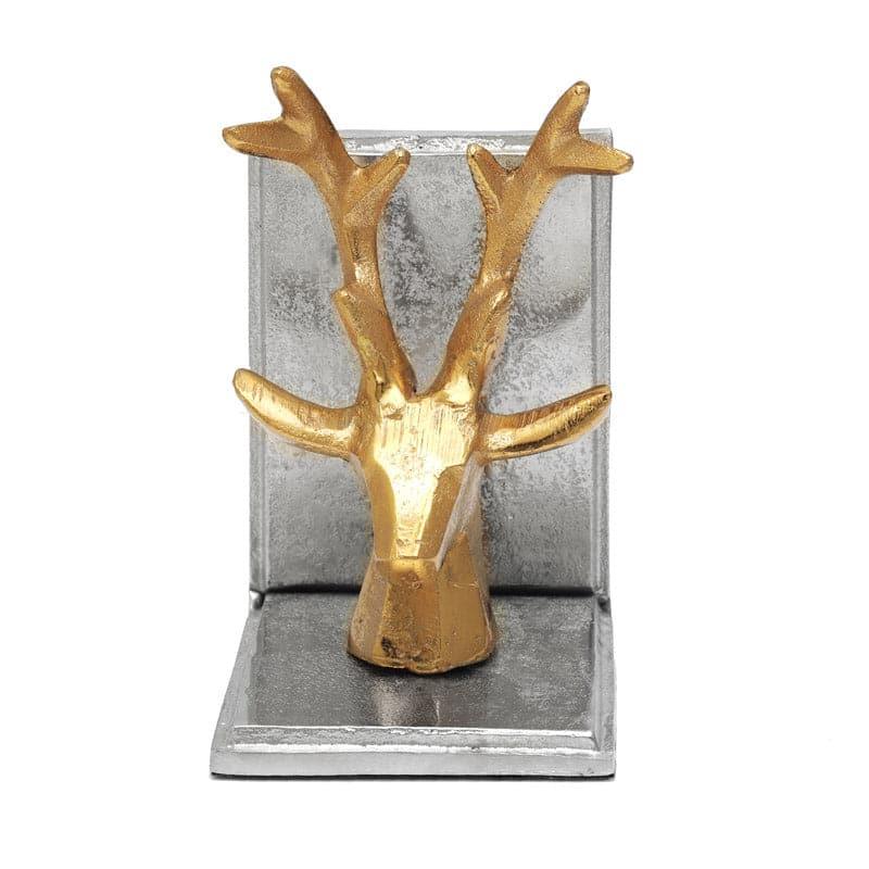 Buy Deer Dimera Book Ends (Gold & Silver) - Set Of Two Book End from Vaaree