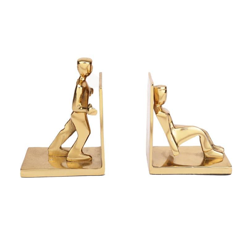 Buy Hard Work Matters Bookend (Gold) - Set Of Two Book End from Vaaree