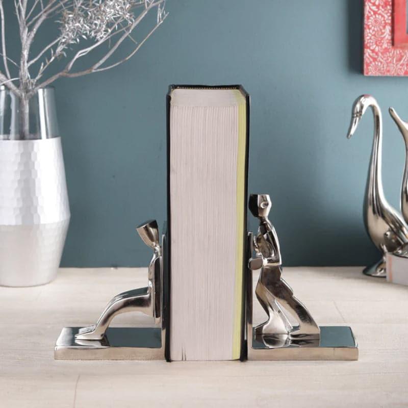 Buy Hard Work Matters Bookend (Silver) - Set Of Two Book End from Vaaree