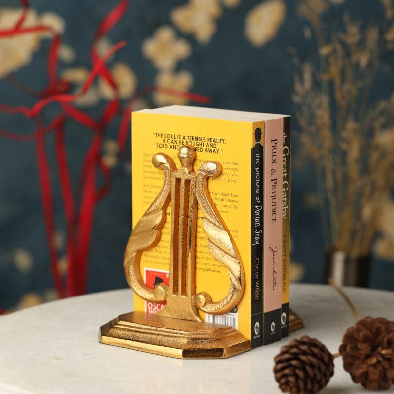 Buy Odette Book Ends (Gold) - Set Of Two Book End from Vaaree