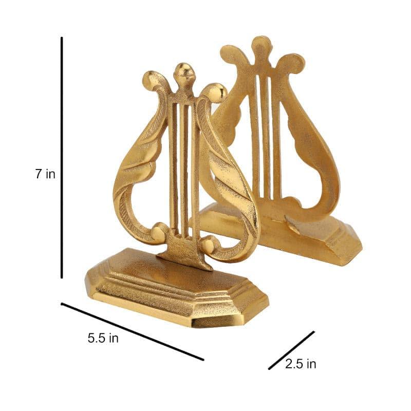 Buy Odette Book Ends (Gold) - Set Of Two Book End from Vaaree