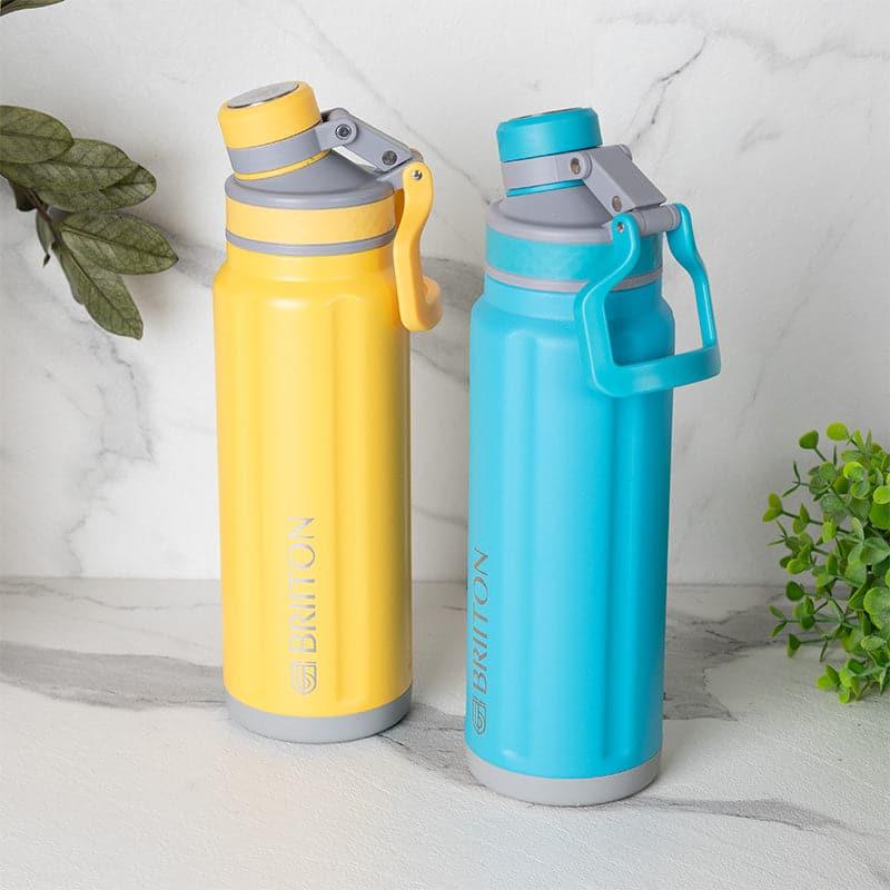 Bottle - Aqua Alchemy 750 ML Hot & Cold Thermos Water Bottle (Yellow & Blue) - Set Of Two