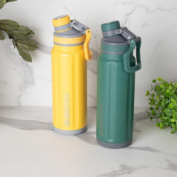 Bottle - Aqua Alchemy 750 ML Hot & Cold Thermos Water Bottle (Yellow & Green) - Set Of Two