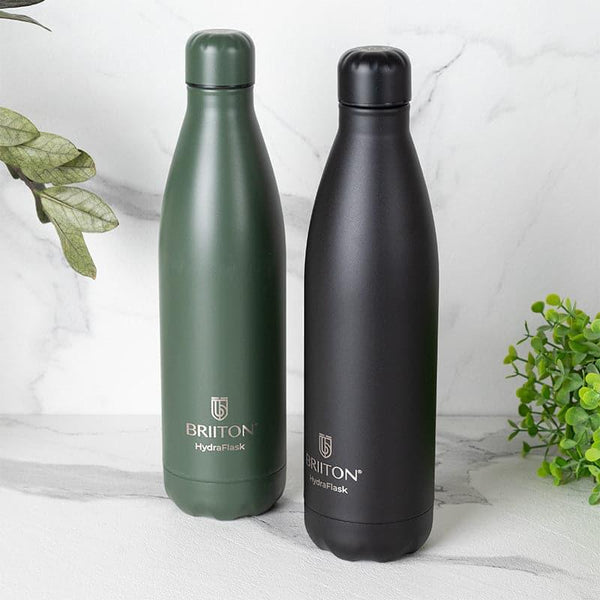 Buy Aqua Zen Bliss 620 ML Hot & Cold Thermos Water Bottle (Green & Black) - Set Of Two Bottle from Vaaree