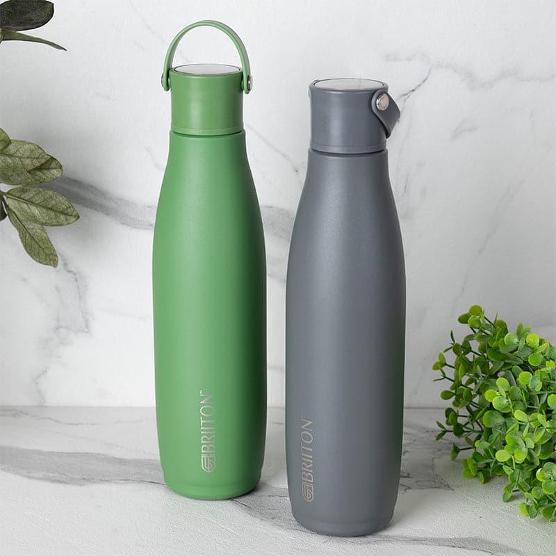 Buy Aquaro 750 ML Hot & Cold Thermos Water Bottle (Grey & Green) - Set Of Two Bottle from Vaaree