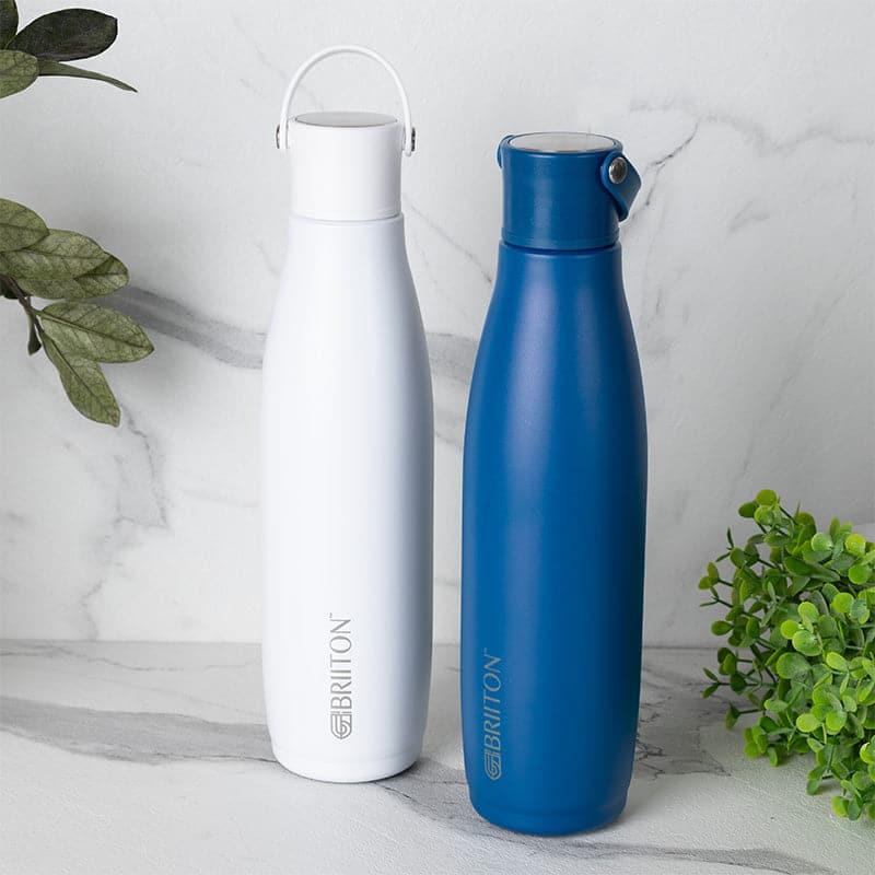 Buy Aquaro 750 ML Hot & Cold Thermos Water Bottle (White & Blue) - Set Of Two Bottle from Vaaree