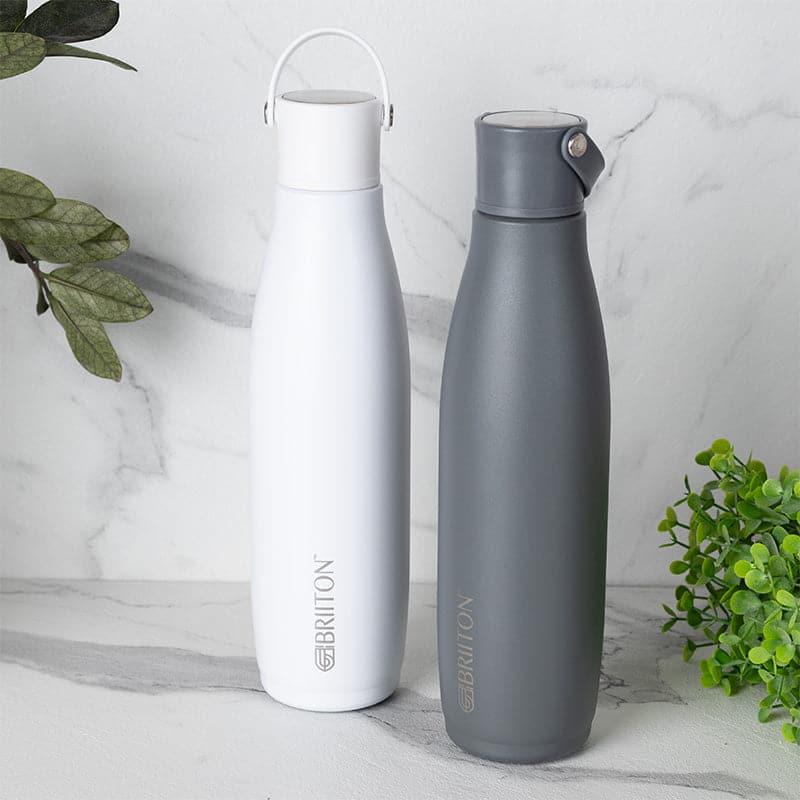 Buy Aquaro 750 ML Hot & Cold Thermos Water Bottle (White & Grey) - Set Of Two Bottle from Vaaree