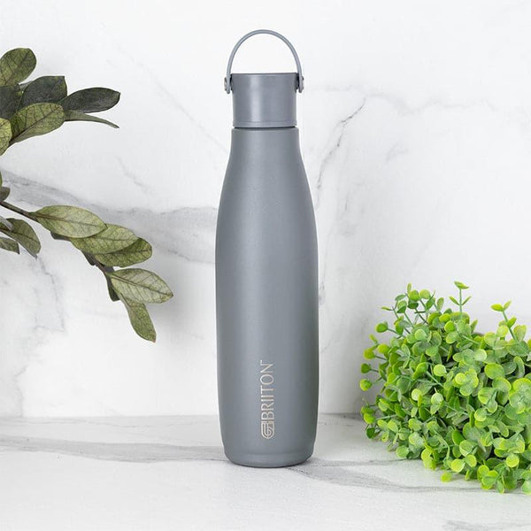 Bottle - Aquaro Hot & Cold Thermos Water Bottle (Grey) - 750 ML
