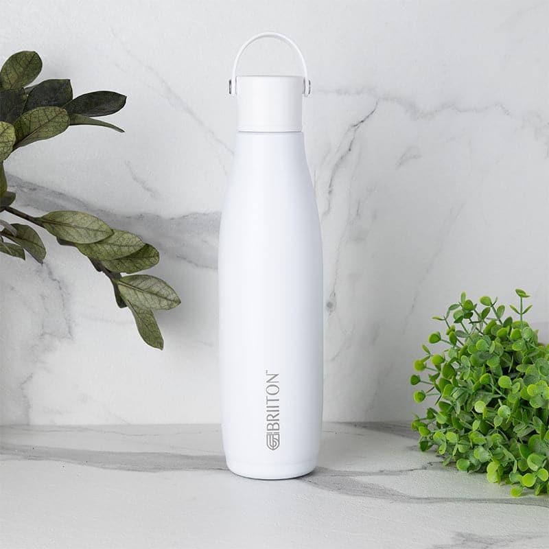 Bottle - Aquaro Hot & Cold Thermos Water Bottle (White) - 750 ML