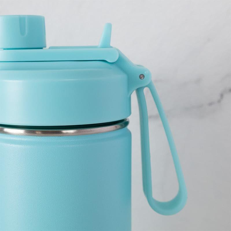 Bottle - Bristo Quench Dual Tone Hot & Cold Thermos Water Bottle (Green & Light Blue) - 750 ML