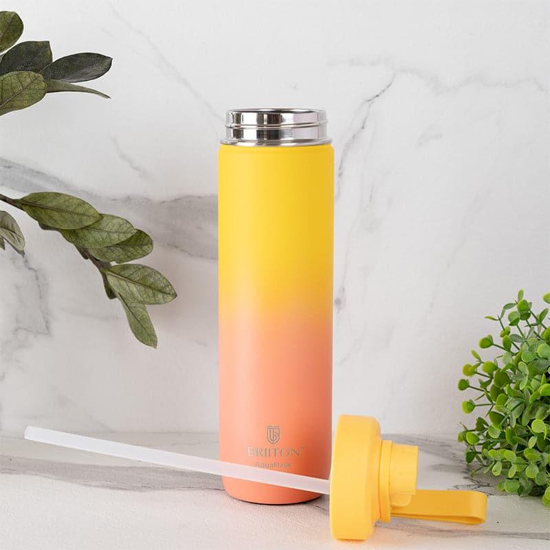 Buy Bristo Quench Dual Tone Hot & Cold Thermos Water Bottle (Yellow & Peach) - 750 ML Bottle from Vaaree