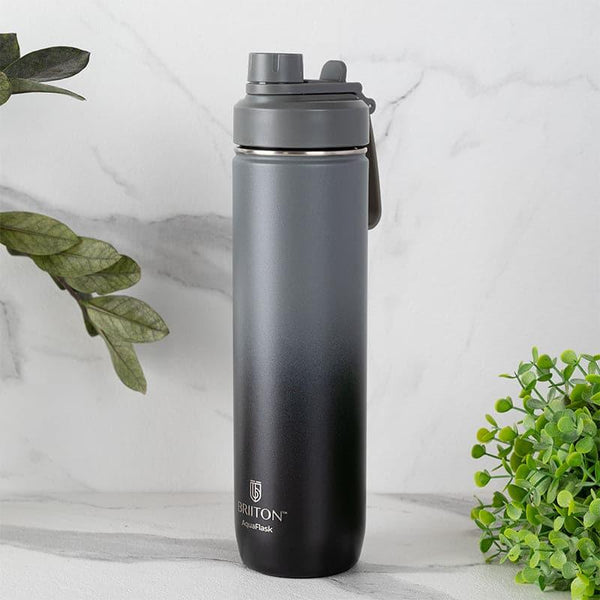 Bottle - Bristo Quench Hot & Cold Thermos Water Bottle (Black & Grey) - 750 ML