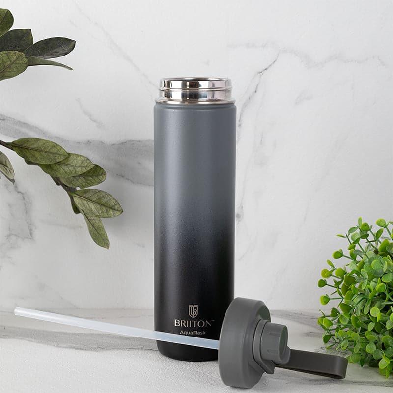 Bottle - Bristo Quench Hot & Cold Thermos Water Bottle (Black & Grey) - 750 ML