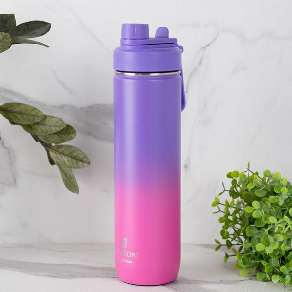 Bottle - Bristo Quench Hot & Cold Thermos Water Bottle (Pink & Purple) - 750 ML