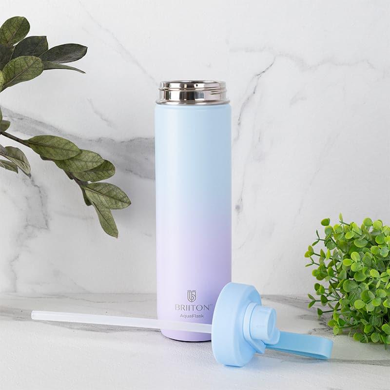 Bottle - Bristo Quench Hot & Cold Thermos Water Bottle (Purple & Light Blue) - 750 ML