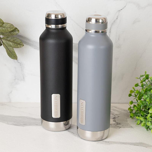 Buy Bristo Sip 750 ML Hot & Cold Thermos Water Bottle (Black & Grey) - Set Of Two Bottle from Vaaree