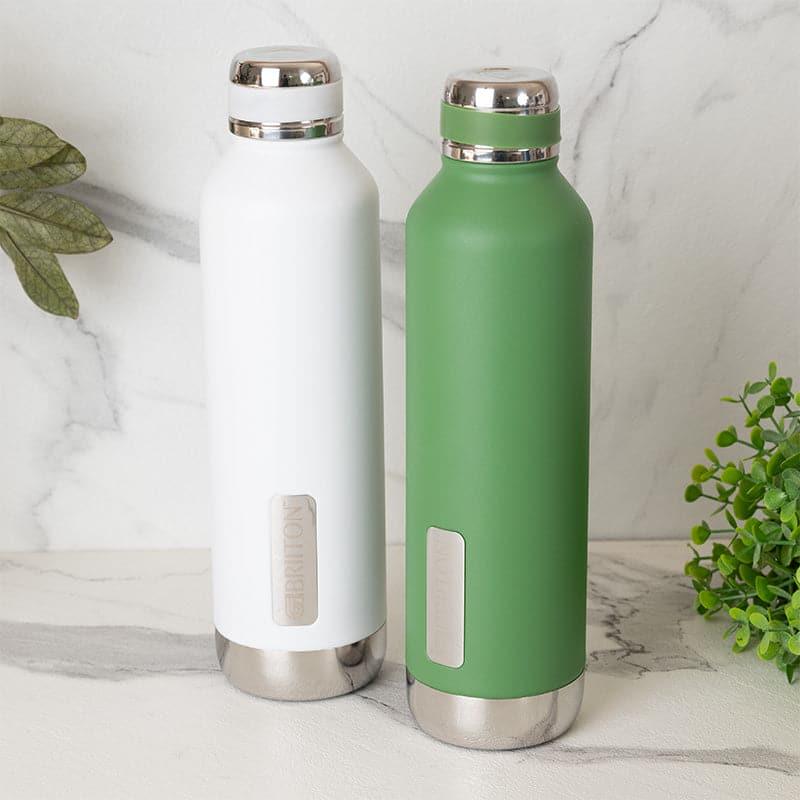 Buy Bristo Sip 750 ML Hot & Cold Thermos Water Bottle (White & Green) - Set Of Two Bottle from Vaaree