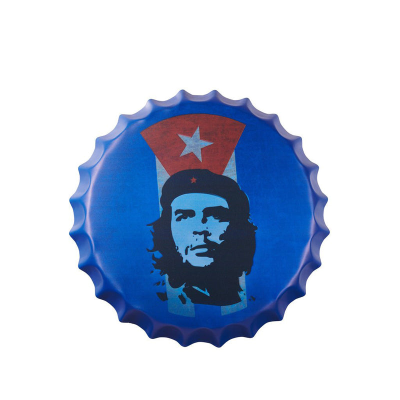 Buy Che Guevara Blue Bottle Cap Wall Accent Wall Accents from Vaaree